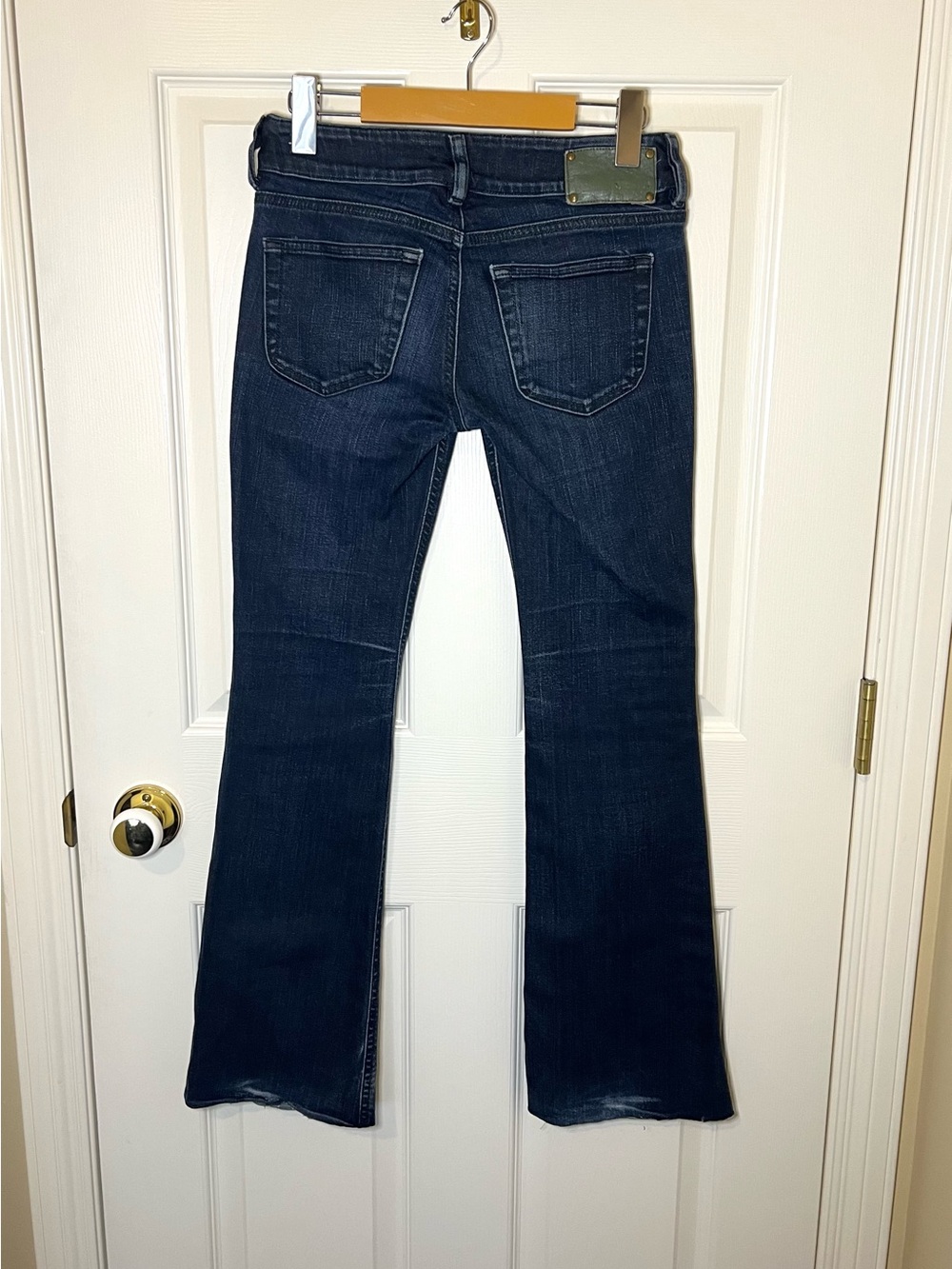 Diesel Dark Blue Low Rise Short Length Flare Jeans - Picture 2 of 5